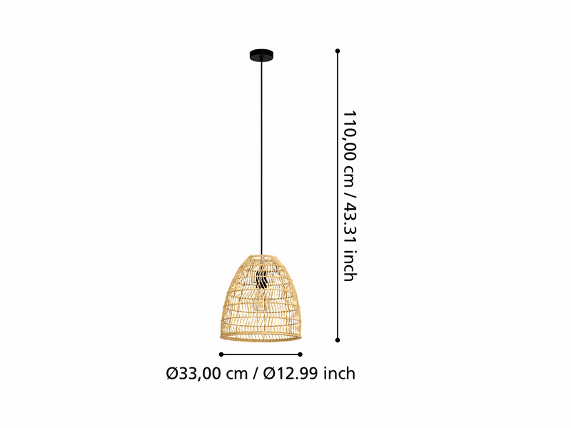 EGLO Stars of Light AYESGARTH PENDELLEUCHTE E27 Ø330 NATUR
