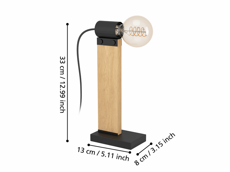 EGLO Stars of Light BAILRIGG TL E27 SCHWARZ/NATUR