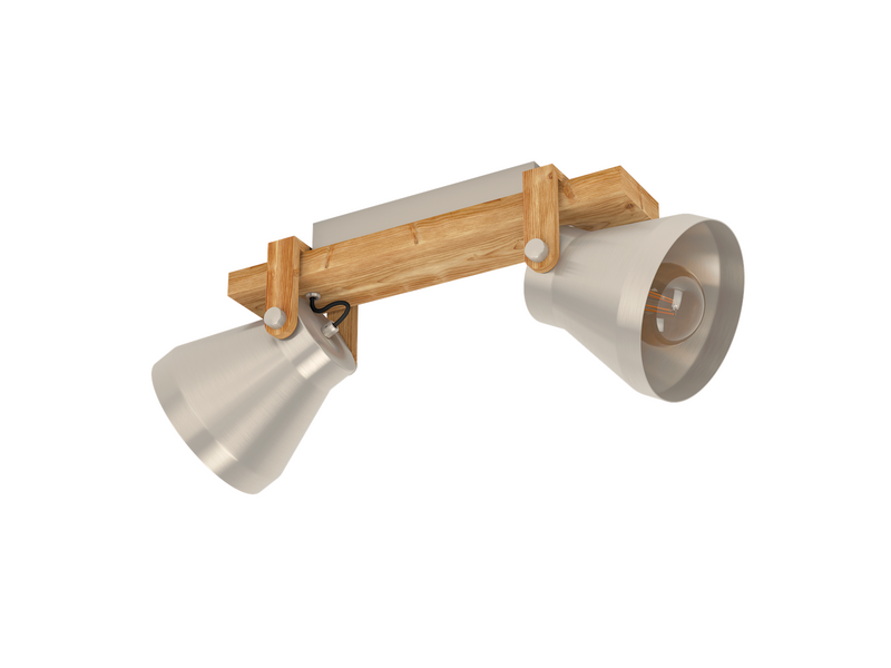 EGLO Stars of Light CAWTON WAND L585 2XE27 WALNUSS/BS