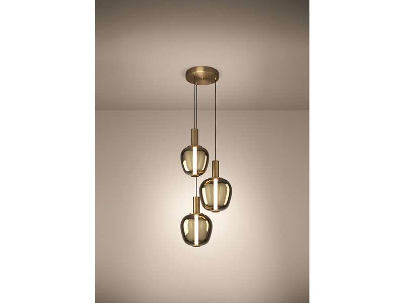 EGLO Stars of Light  FRUITERA cluster pendant brushed brass