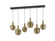 EGLO Stars of Light FRUITERA long table pendant, black/brushed brass