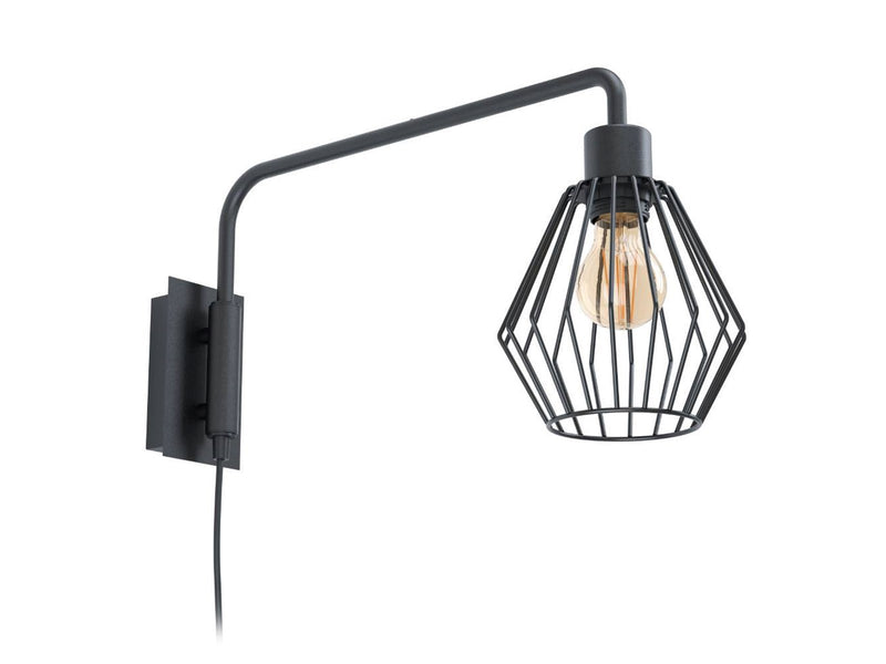 EGLO TABILLANO 1 WAND E27 D500 SCHWARZ