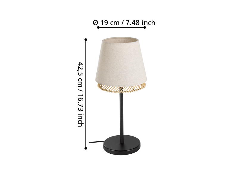 EGLO TABLEY table lamp black