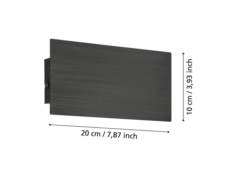 EGLO TALAMELLO WAND 200X100 6W 750LM SCHWARZ