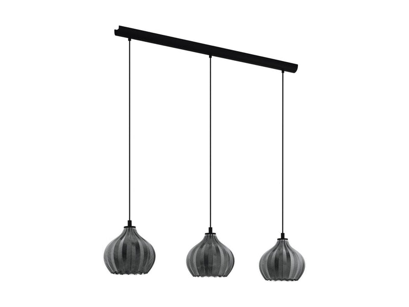 EGLO TAMALLAT Hängeleuchte, schwarz-transparent