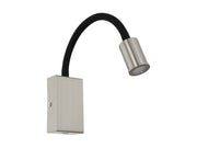 EGLO TAZZOLI Wandleuchte, nickel-matt, schwarz