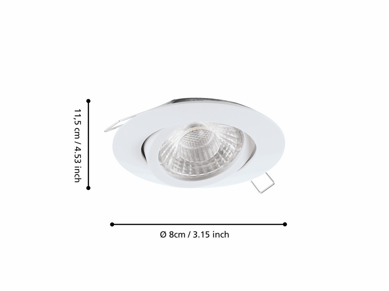EGLO TEDO 1 EINBAU-SET SCHWENKBAR 40GR 3X5W 3-STUFEN WEISS