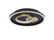 EGLO TIRIOLO DECKENLEUCHTE Ø380 1800LM 4000K SCHWARZ/GOLD