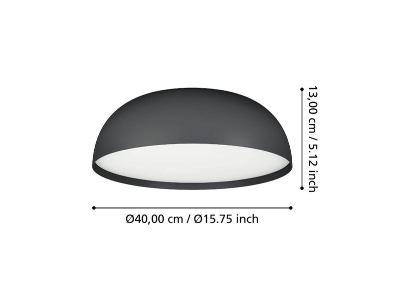 EGLO TOLLOS-Z DECKENLEUCHTE Ø400 RGBTW 2700LM SCHWARZ