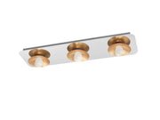 EGLO TORANO DECKE 3X510LM DÄMPFUNGB. CHROM/GOLD