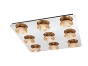 EGLO TORANO DECKENLEUCHTE 9X510LM DIMMPB. CHROM/GOLD