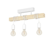EGLO TOWNSHEND 1 DECKE 3L WEISS/HOLZ
