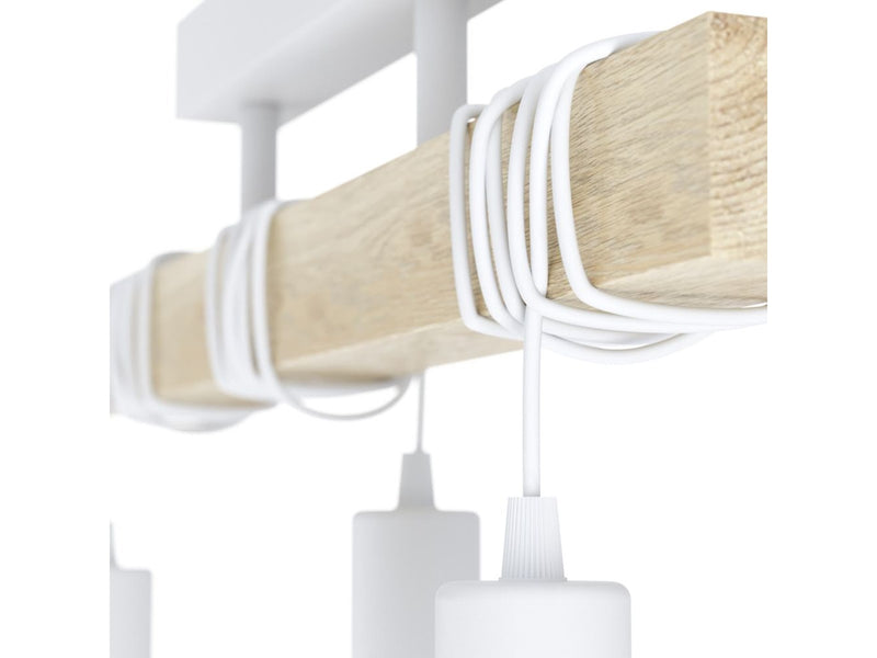EGLO TOWNSHEND 1 DECKE 3L WEISS/HOLZ