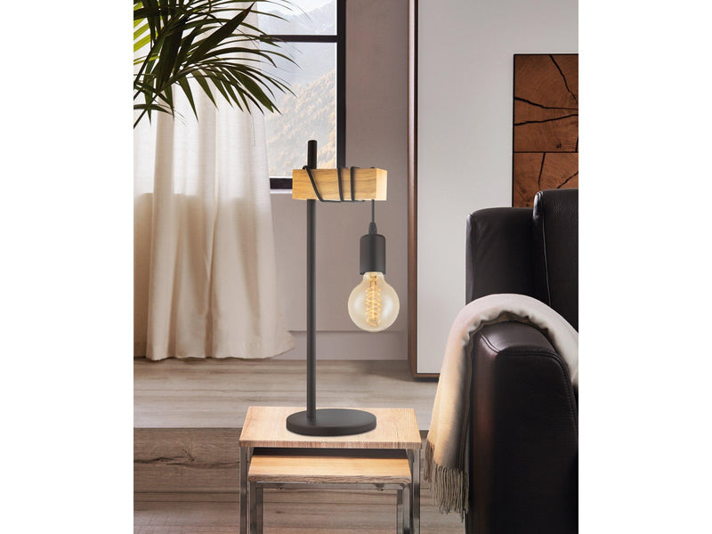 EGLO TOWNSHEND 1 TISCH SCHWARZ/HOLZ