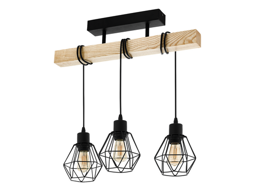 EGLO TOWNSHEND 5 ceiling lamp black/brown