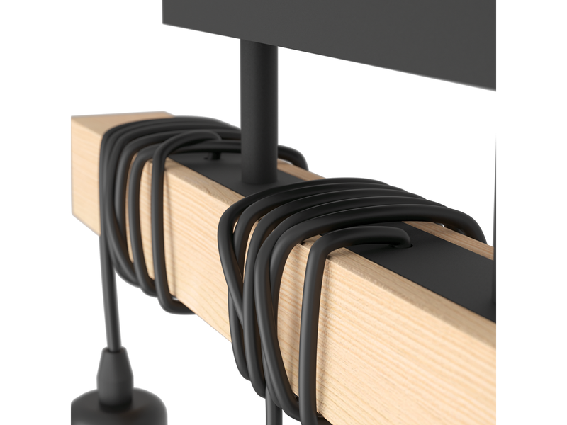 EGLO TOWNSHEND Deckenleuchte, schwarz, braun