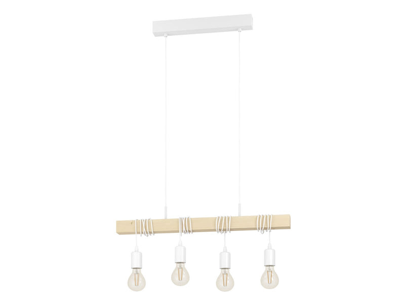 EGLO TOWNSHEND LANGER TISCH 4L WEISS/HOLZ