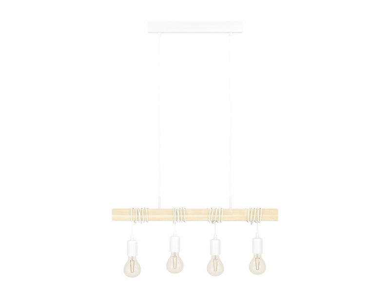 EGLO TOWNSHEND LANGER TISCH 4L WEISS/HOLZ