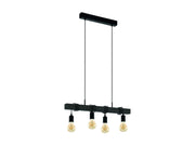EGLO TOWNSHEND LANGER TISCH L700 4XE27 SCHWARZ FSC