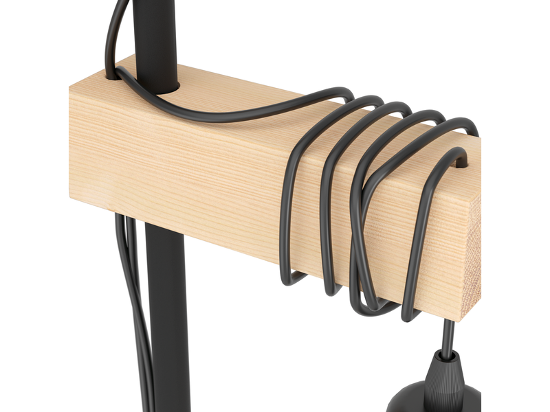 EGLO TOWNSHEND Stehleuchte, schwarz, braun