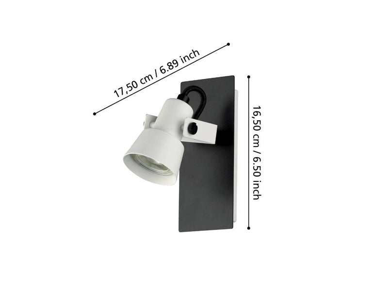 EGLO TRILLO SPOT 400LM SCHWARZ/WEISS
