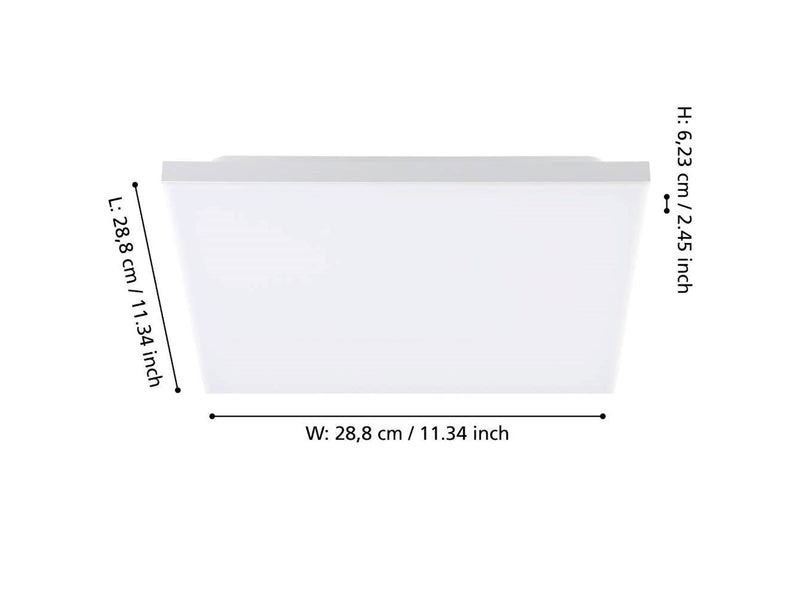 EGLO TURCONA-B  287X287 10.8W 1300LM 4000K WEISS