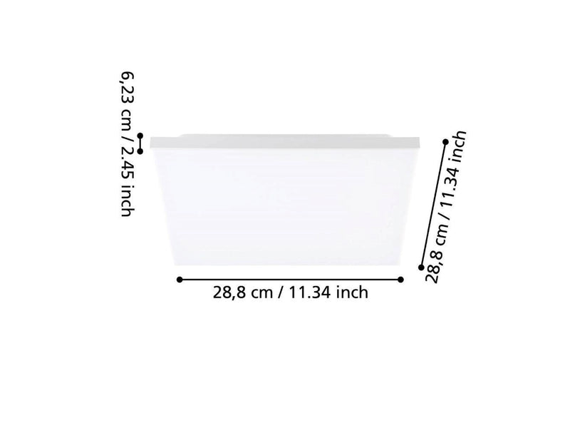 EGLO TURCONA-B DECKENLEUCHTE 287X287 10.8W 1300LM WEISS
