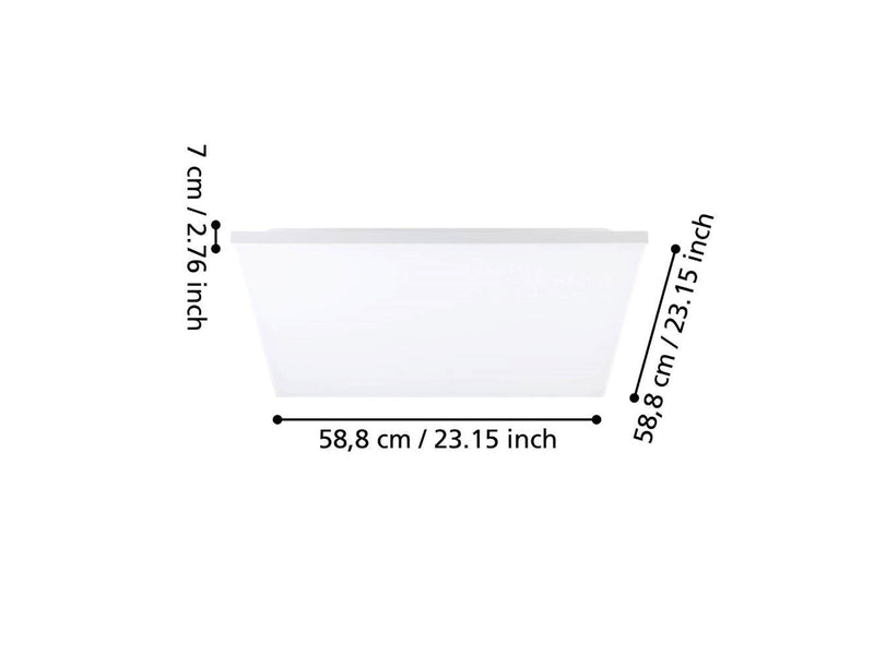 EGLO TURCONA-B DECKENLEUCHTE 4100LM 587X587 WEISS