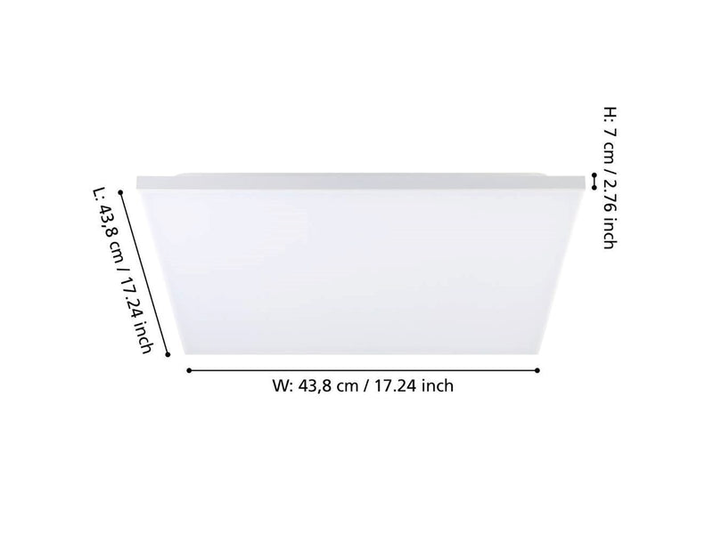 EGLO TURCONA-B PANEEL 437X437 4000K WEISS