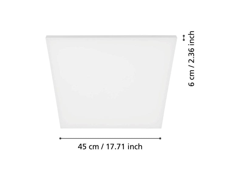 EGLO TURCONA DECKENLEUCHTE 2600LM 450X450 WEISS