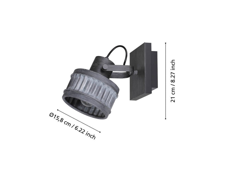 EGLO TURROCK SPOT E27 SCHWARZ