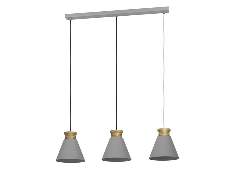 EGLO TWICKEN LANGER TISCH 3L E27 GRAU/GOLD