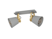 EGLO TWICKEN SPOTSCHIENE 2L E27 GRAU/GOLD