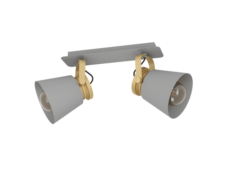 EGLO TWICKEN SPOTSCHIENE 2L E27 GRAU/GOLD