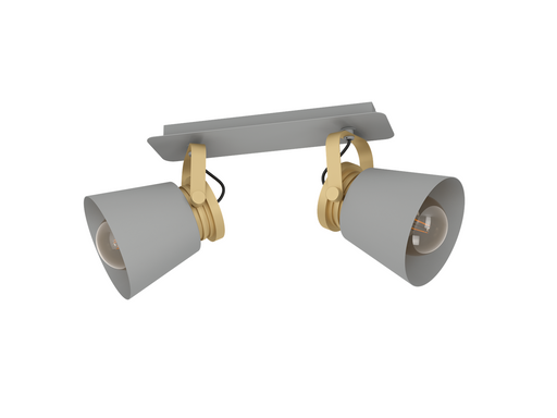 EGLO TWICKEN SPOTSCHIENE 2L E27 GRAU/GOLD