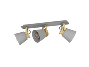 EGLO TWICKEN SPOTSCHIENE 3L E27 GRAU/GOLD