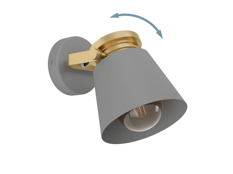EGLO TWICKEN WALL E27 GRAU/GOLD