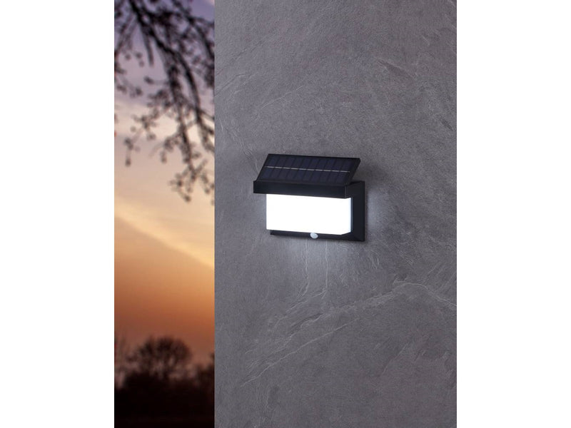 EGLO Utrera Solar Wall with Sensor L200 800LM 2000MAH Black