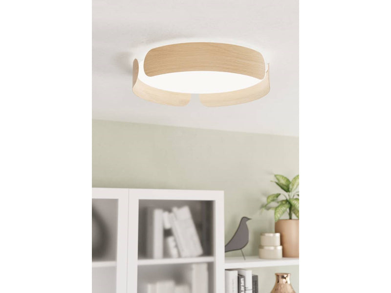 EGLO VALCASOTTO DECKENLEUCHTE Ø370 20W 2400LM 3000K BRAUN/WEISS FSC