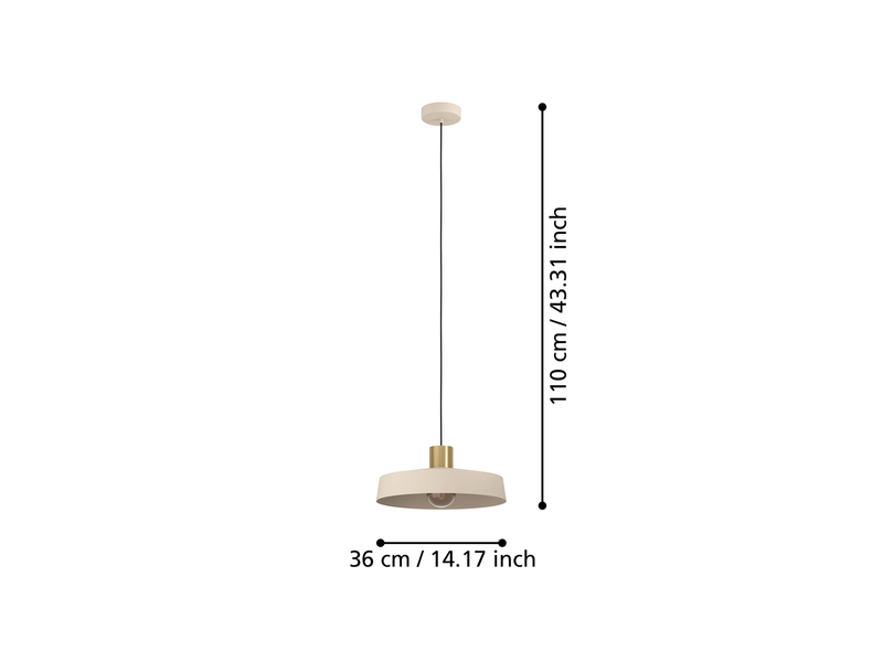 EGLO VALDIOLA pendant sand/brushed brass