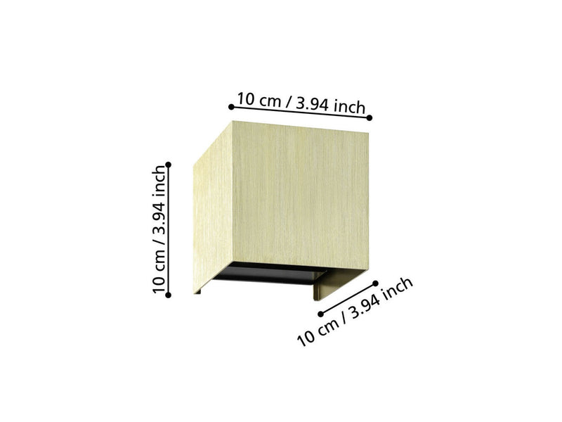 EGLO VALMONTONE WAND 2X3W 1360LM GOLD GEBÜRSTET