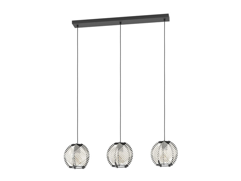 EGLO WAVERTON LANGTISCH L920 E27 SCHWARZ/HOLZ/WEISS