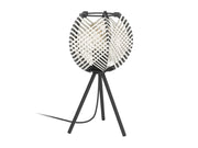EGLO WAVERTON TISCH H400 E27 SCHWARZ/HOLZ/WEISS