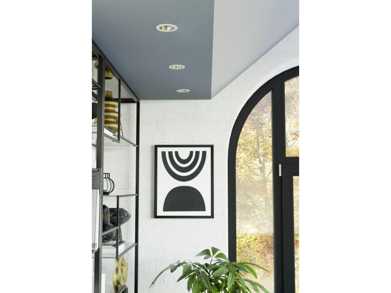 EGLO YEBRA-Z MATTER recessed spot Ø87 RGB/CCT 490lm white/gold