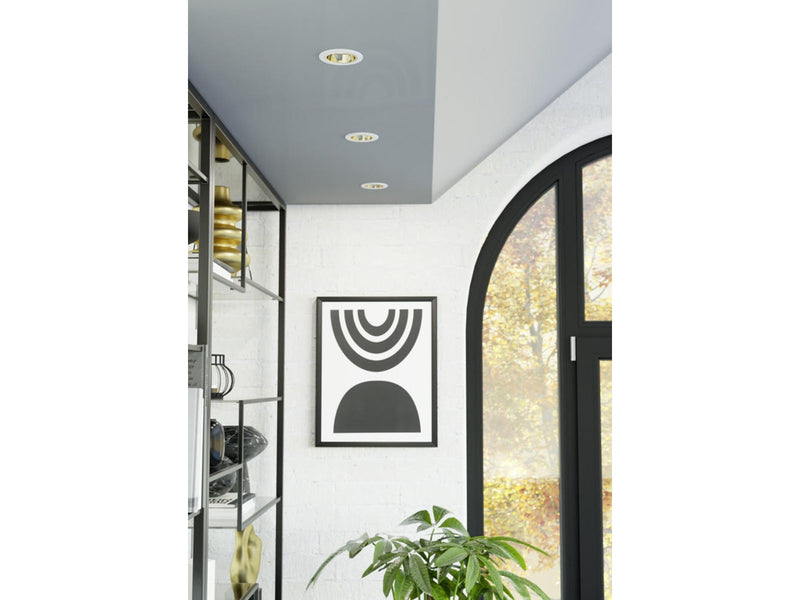 EGLO YEBRA-Z MATTER recessed spot Ø87 RGB/CCT 490lm white/gold
