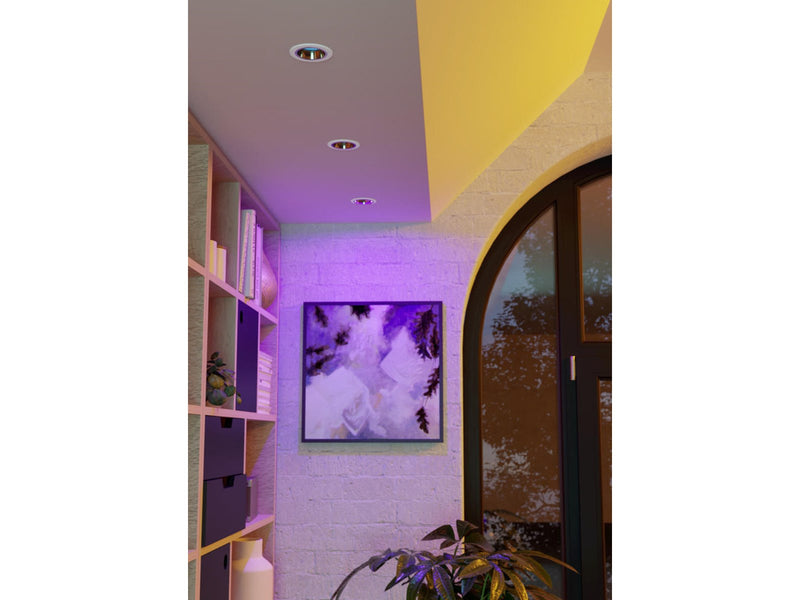 EGLO YEBRA-Z MATTER recessed spot Ø87 RGB/CCT 490lm white/gold