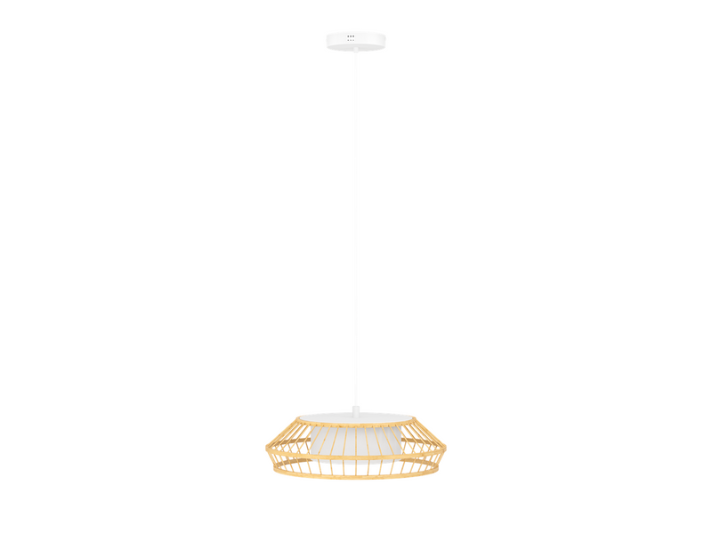 EGLO YUKU-Z PENDELLEUCHTE Ø460 RGBTW WEISS/BAMBUS