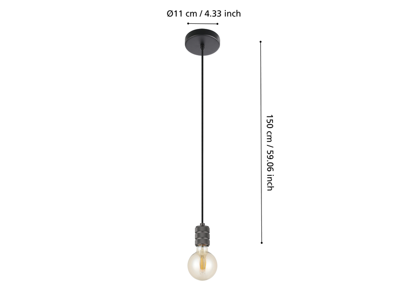 EGLO Yorth nickel-nero, schwarz