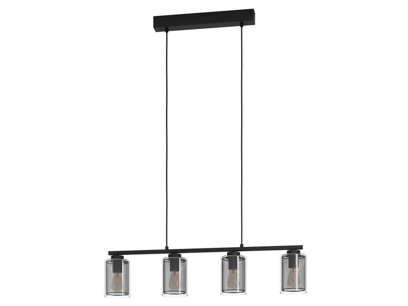 EGLO ZOCABON LONG TABLE 4XE27 SCHWARZ/KLAR