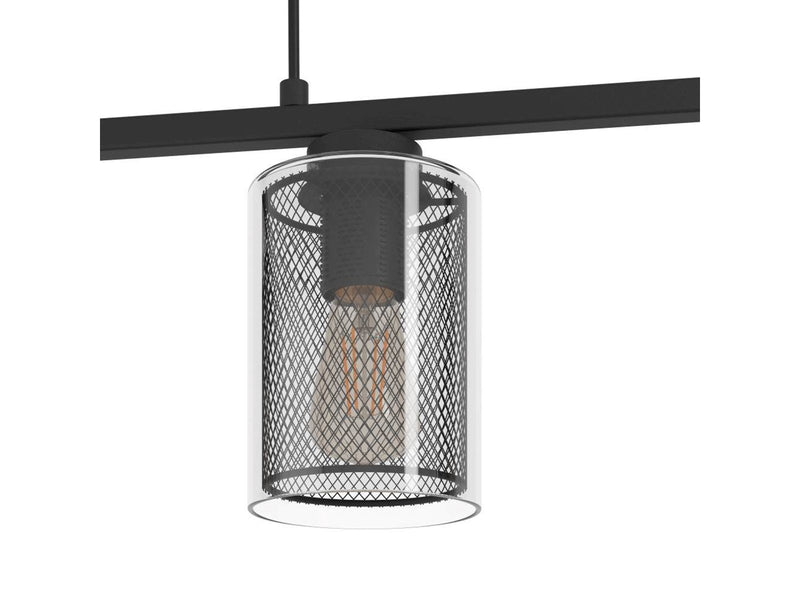 EGLO ZOCABON LONG TABLE 4XE27 SCHWARZ/KLAR